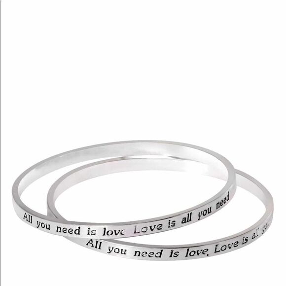 𝅺MUSIC Couture All you need is love bracelet set - Picture 1 of 2